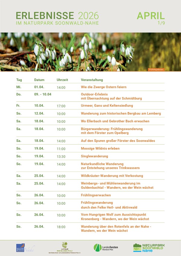 Veranstaltungen im April