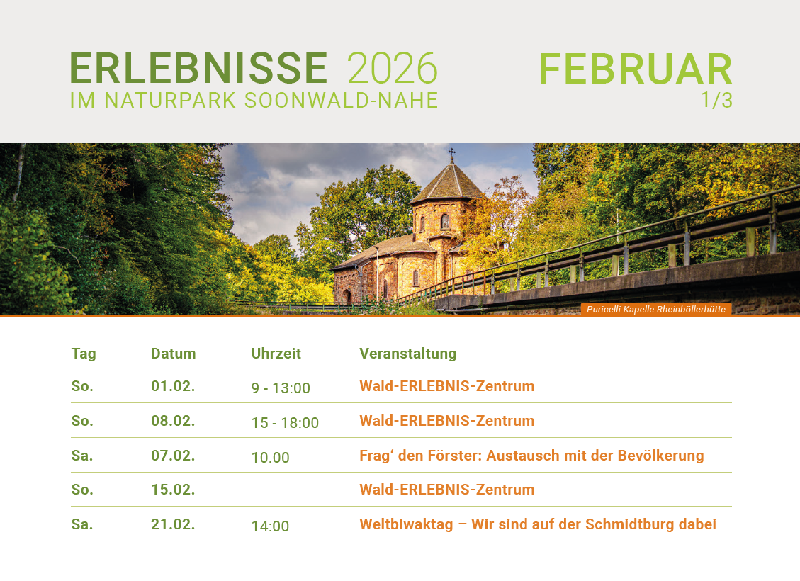 Erlebnisse im Februar