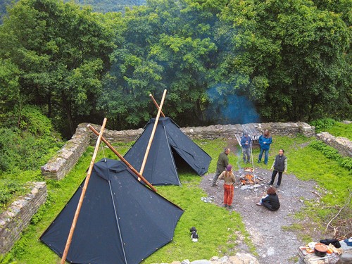 Zelten auf der Ruine Schmidtburg